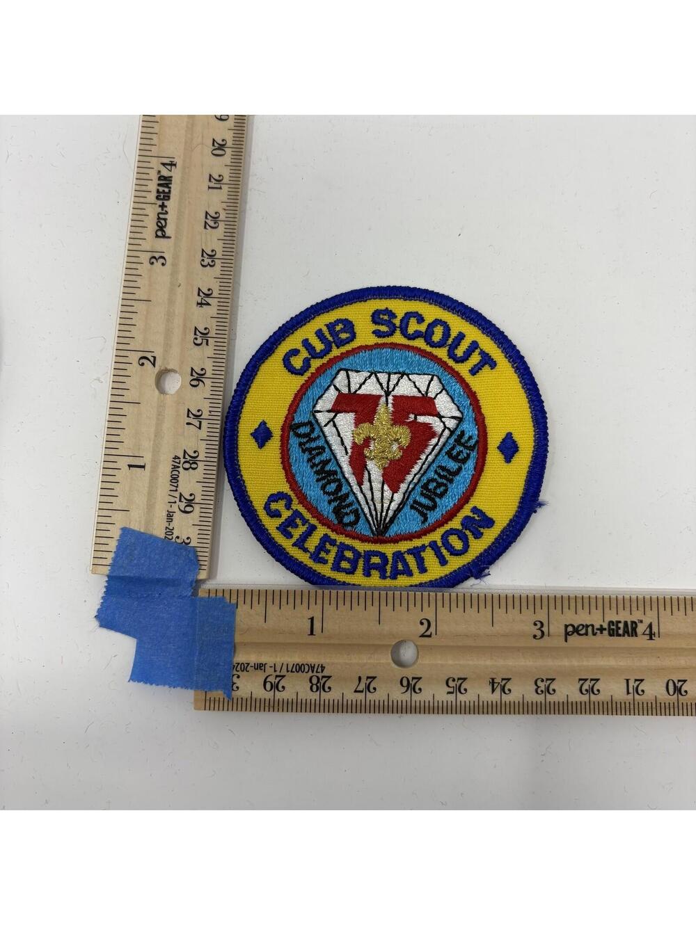 Vintage Cub Scout Diamond Jubilee 75th Anniversary Celebration Patch BSA